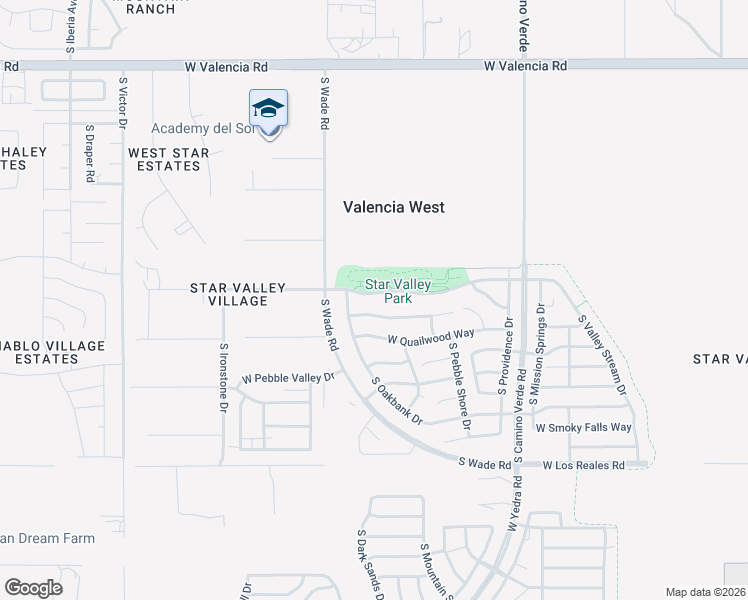 map of restaurants, bars, coffee shops, grocery stores, and more near 6911 West Brightwater Way in Tucson