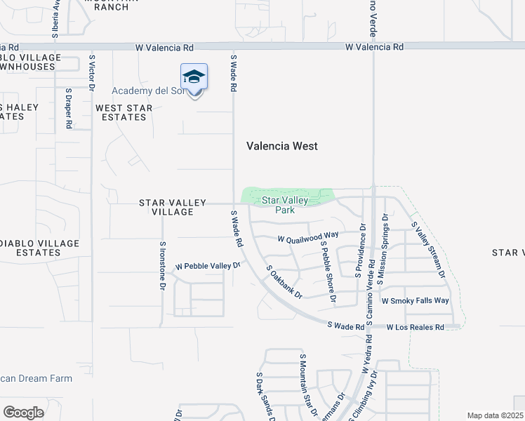 map of restaurants, bars, coffee shops, grocery stores, and more near 6927 West Brightwater Way in Tucson