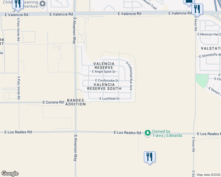 map of restaurants, bars, coffee shops, grocery stores, and more near 4139 East Stony Meadow Drive in Tucson