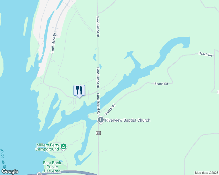 map of restaurants, bars, coffee shops, grocery stores, and more near 174 Sandy Shores in Camden