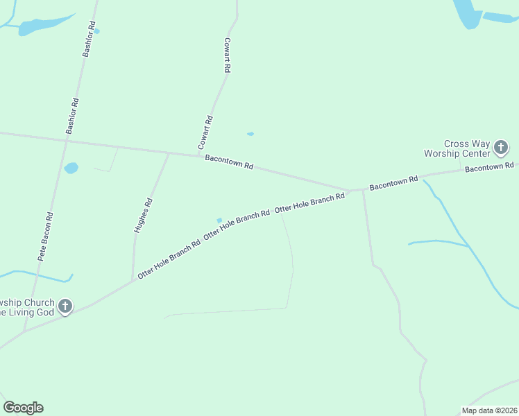 map of restaurants, bars, coffee shops, grocery stores, and more near 340 Otter Hole Branch Road in Pembroke