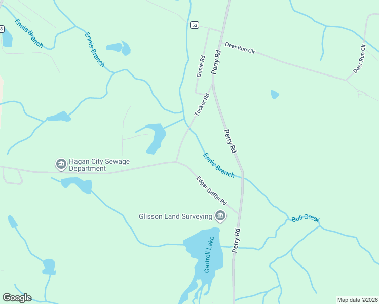map of restaurants, bars, coffee shops, grocery stores, and more near 60 Tucker Road in Claxton