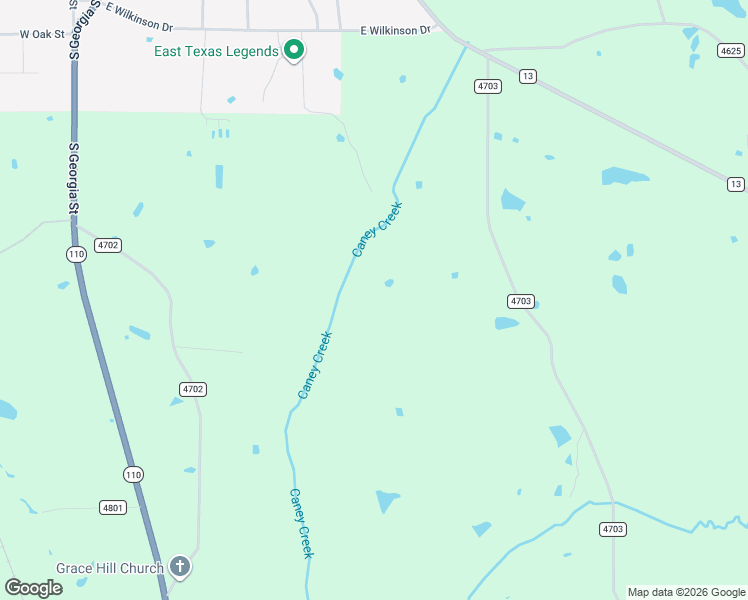 map of restaurants, bars, coffee shops, grocery stores, and more near 2129 County Road 4703 in Troup
