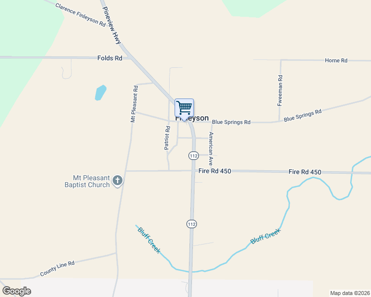 map of restaurants, bars, coffee shops, grocery stores, and more near Patriot Road in Pineview