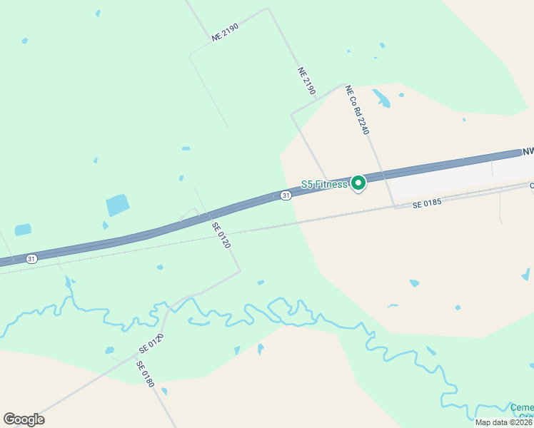 map of restaurants, bars, coffee shops, grocery stores, and more near 11108 Texas 31 in Kerens