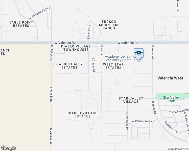 map of restaurants, bars, coffee shops, grocery stores, and more near 7460 West Cll Aragon in Tucson