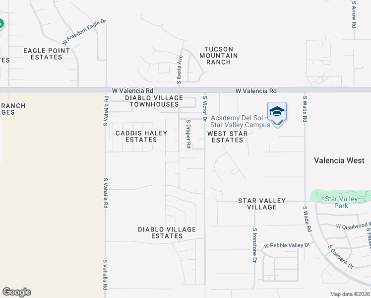 map of restaurants, bars, coffee shops, grocery stores, and more near 7460 West Cll Aragon in Tucson
