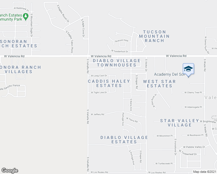 map of restaurants, bars, coffee shops, grocery stores, and more near 6720 South Stone Fly Drive in Tucson