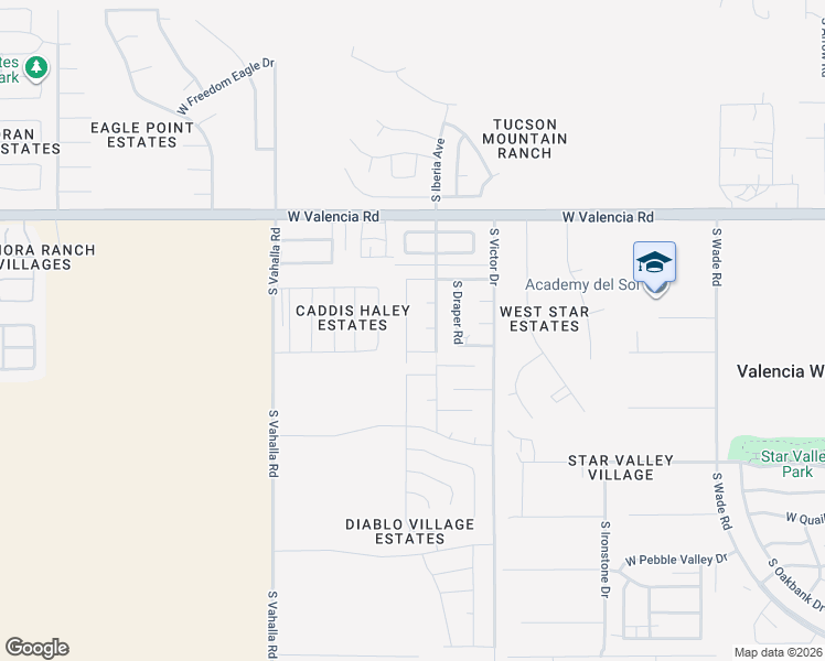 map of restaurants, bars, coffee shops, grocery stores, and more near 6666 South Iberia Avenue in Tucson