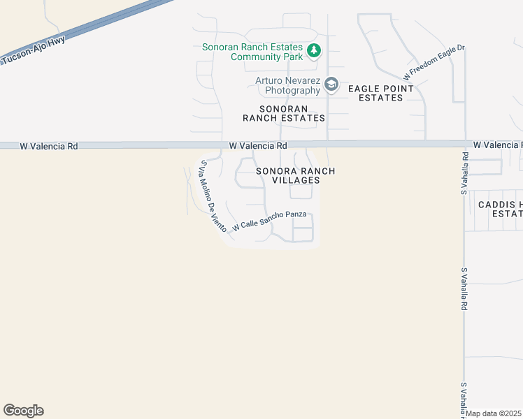 map of restaurants, bars, coffee shops, grocery stores, and more near 8379 West Avecenna Street in Tucson