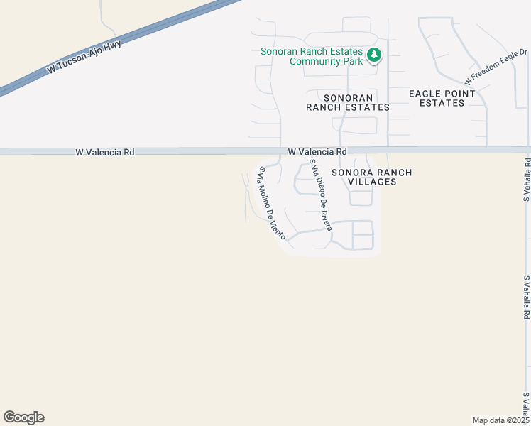 map of restaurants, bars, coffee shops, grocery stores, and more near 6680 South Via Molino De Viento in Tucson