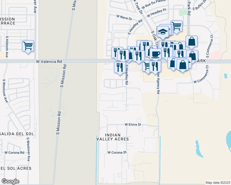 map of restaurants, bars, coffee shops, grocery stores, and more near 1978 Calle Cielo De Oro in Tucson