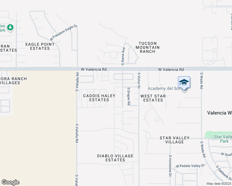 map of restaurants, bars, coffee shops, grocery stores, and more near 6666 South Iberia Avenue in Tucson