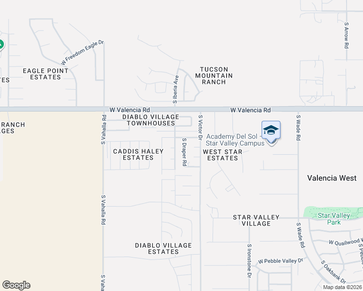 map of restaurants, bars, coffee shops, grocery stores, and more near 6671 South Draper Road in Tucson