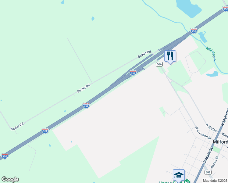map of restaurants, bars, coffee shops, grocery stores, and more near in Milford