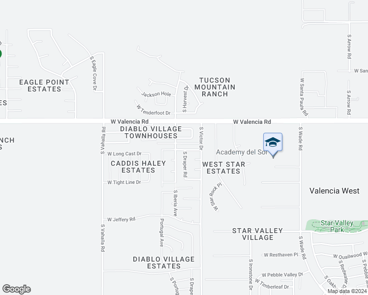 map of restaurants, bars, coffee shops, grocery stores, and more near 7460 West Calle Lerdo in Tucson