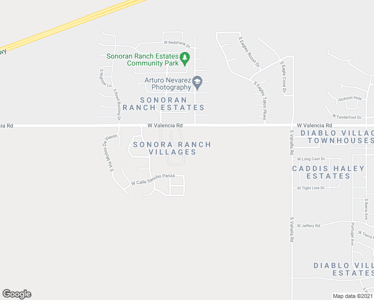 map of restaurants, bars, coffee shops, grocery stores, and more near 6597 South De Concini Drive in Tucson