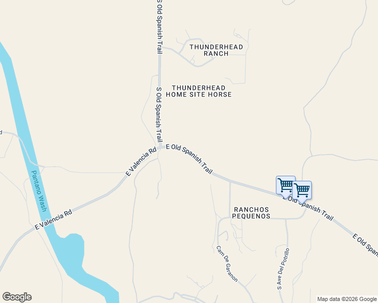 map of restaurants, bars, coffee shops, grocery stores, and more near 12300 East Old Spanish Trail in Tucson