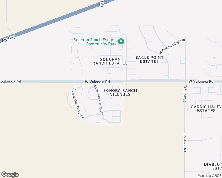 map of restaurants, bars, coffee shops, grocery stores, and more near 8279 West Babbitt Court in Tucson