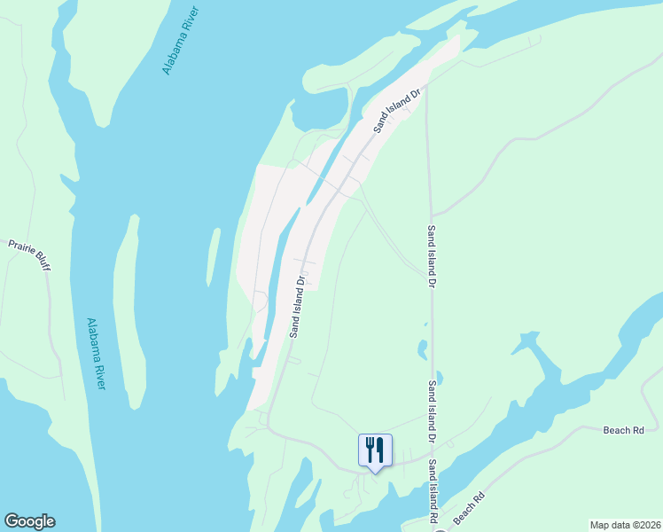 map of restaurants, bars, coffee shops, grocery stores, and more near 801 Sand Island Drive in Camden