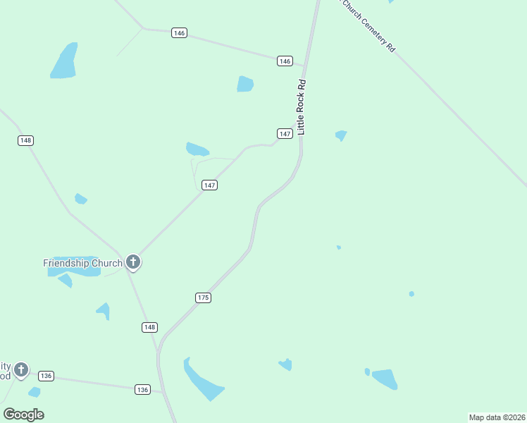 map of restaurants, bars, coffee shops, grocery stores, and more near 1285 Little Rock Road in McRae-Helena