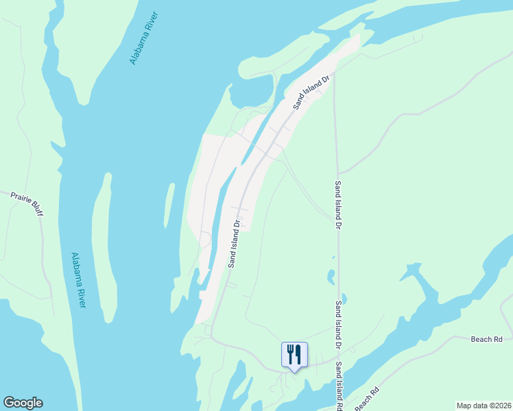 map of restaurants, bars, coffee shops, grocery stores, and more near 801 Sand Island Drive in Camden