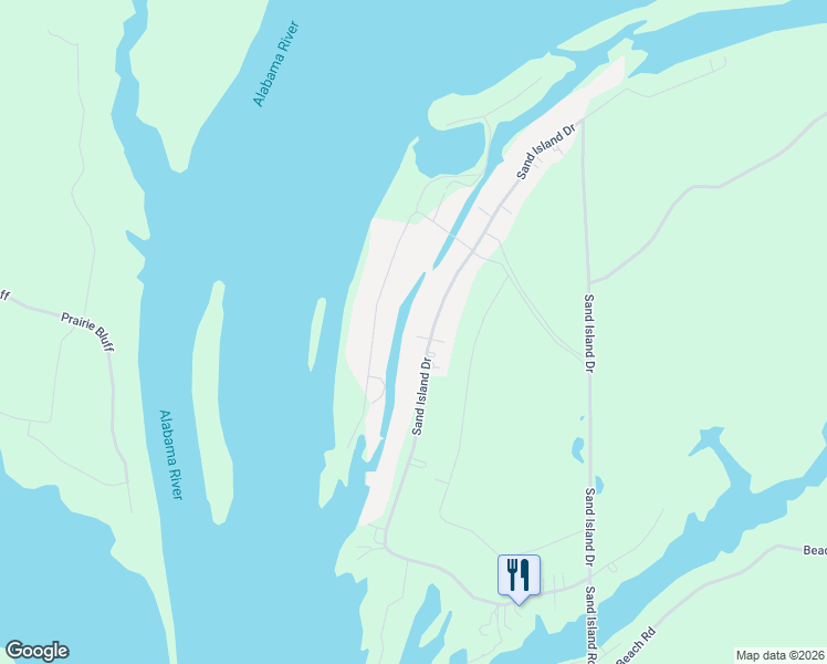 map of restaurants, bars, coffee shops, grocery stores, and more near 801 Sand Island Drive in Camden
