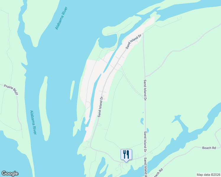 map of restaurants, bars, coffee shops, grocery stores, and more near 801 Sand Island Drive in Camden