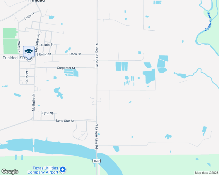 map of restaurants, bars, coffee shops, grocery stores, and more near 813 Tempie Road in Trinidad