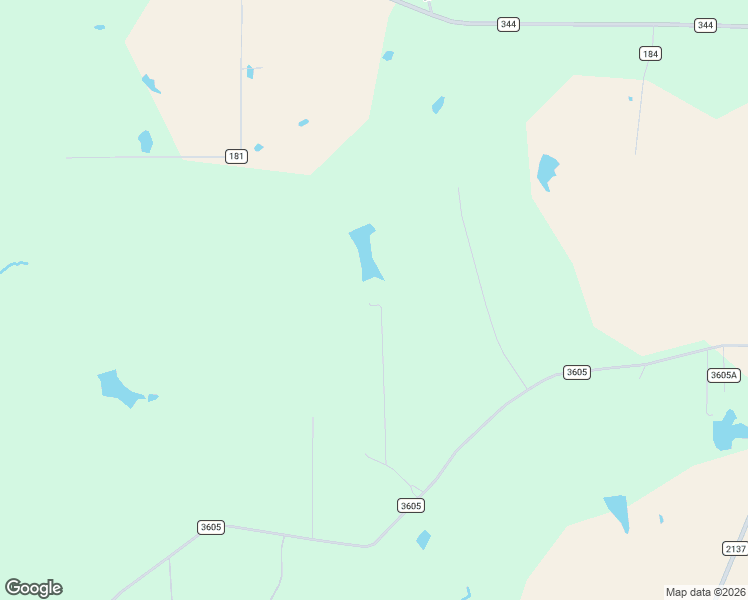 map of restaurants, bars, coffee shops, grocery stores, and more near County Road 3605 in Bullard