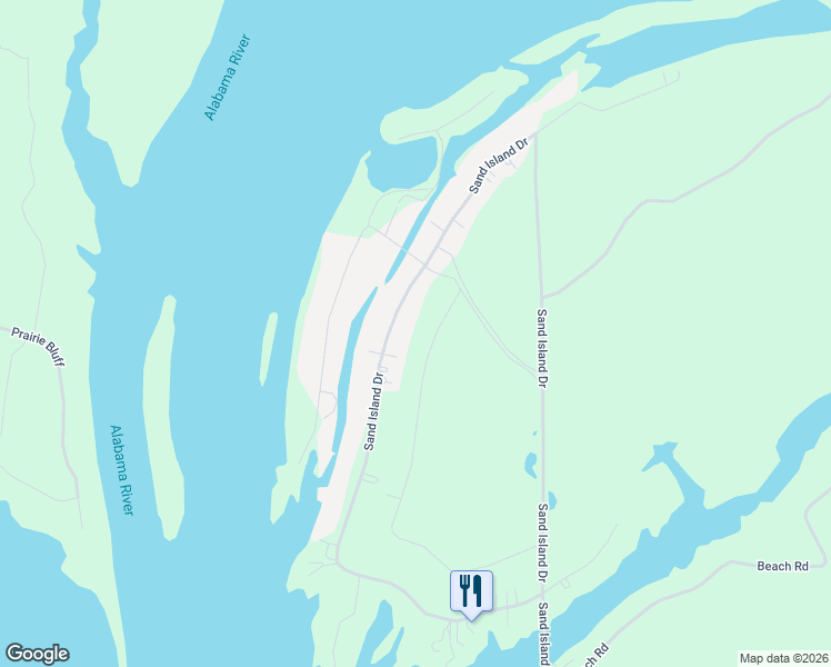 map of restaurants, bars, coffee shops, grocery stores, and more near 801 Sand Island Drive in Camden