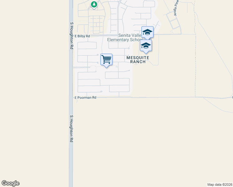 map of restaurants, bars, coffee shops, grocery stores, and more near 10607 East Rose Hill Street in Tucson