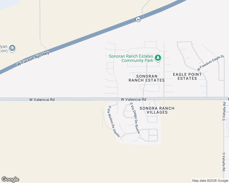 map of restaurants, bars, coffee shops, grocery stores, and more near 8536 West Amazilia Place in Tucson