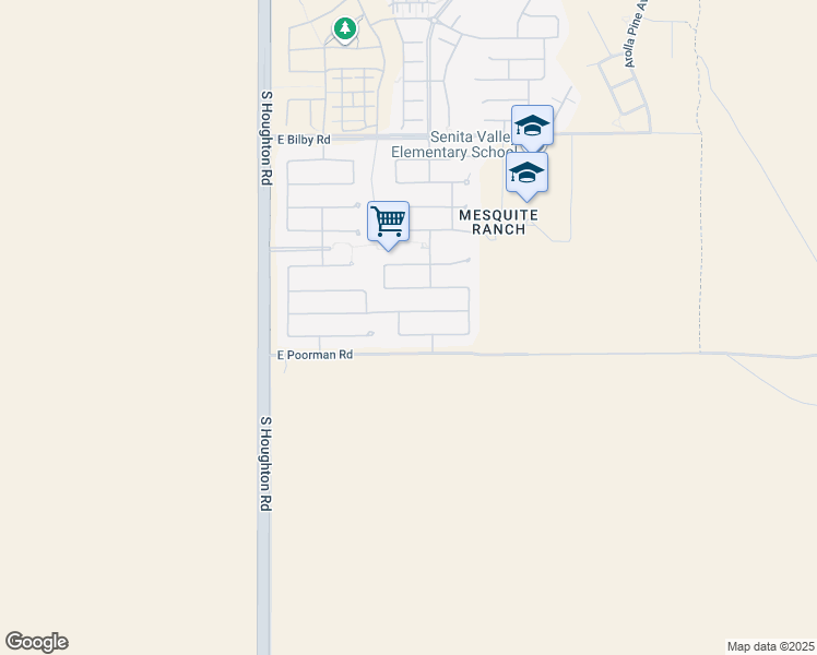 map of restaurants, bars, coffee shops, grocery stores, and more near 10567 East Rose Hill Street in Tucson