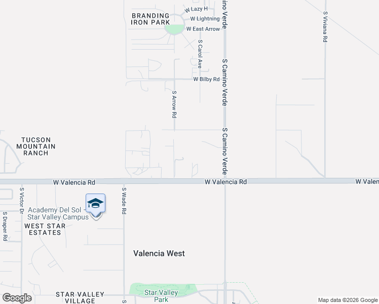 map of restaurants, bars, coffee shops, grocery stores, and more near 6745 West Santa Paula Street in Tucson