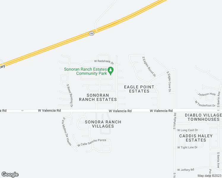 map of restaurants, bars, coffee shops, grocery stores, and more near 8246 West Kittiwake Lane in Tucson