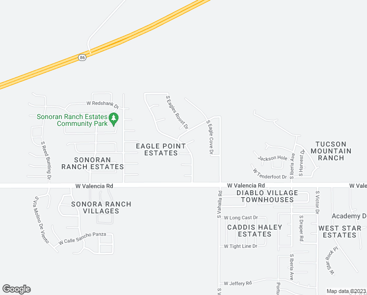 map of restaurants, bars, coffee shops, grocery stores, and more near 6342 South Eagles Talon Parkway in Tucson