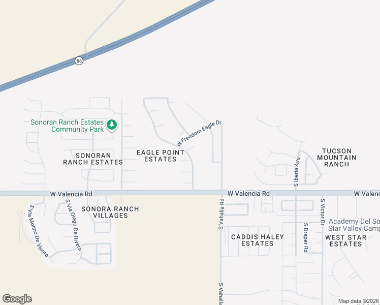 map of restaurants, bars, coffee shops, grocery stores, and more near 6342 South Eagles Talon Parkway in Tucson