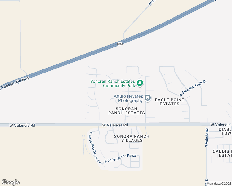 map of restaurants, bars, coffee shops, grocery stores, and more near 8403 West Shearwater Drive in Tucson