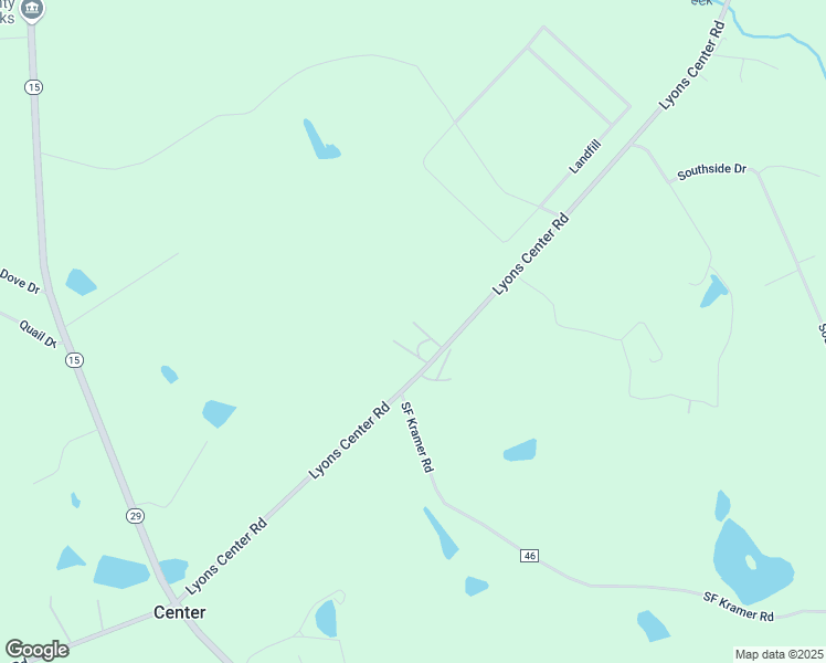 map of restaurants, bars, coffee shops, grocery stores, and more near 3204E Lyons Center Road in Lyons