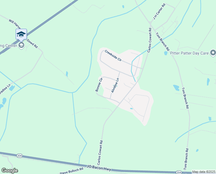 map of restaurants, bars, coffee shops, grocery stores, and more near 20 Oscar Court in Ellabell