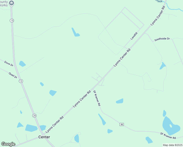 map of restaurants, bars, coffee shops, grocery stores, and more near 3204E Lyons Center Road in Lyons