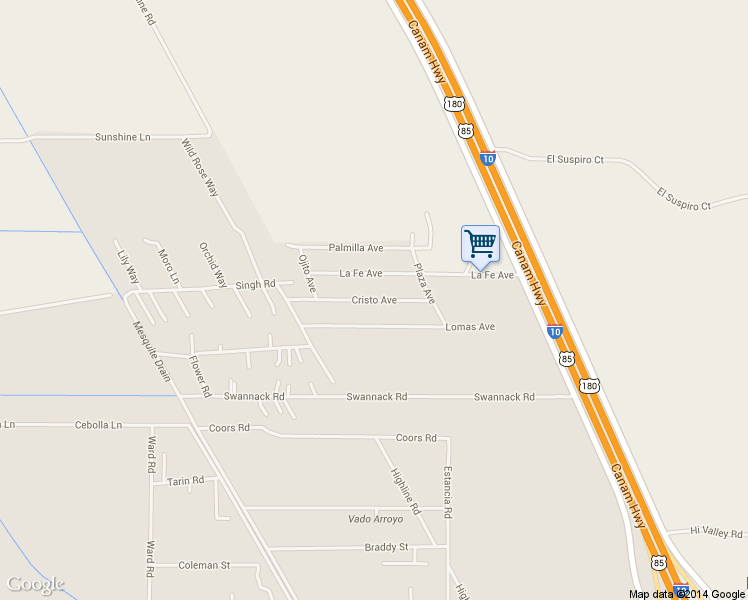 map of restaurants, bars, coffee shops, grocery stores, and more near Cristo Avenue in Mesquite