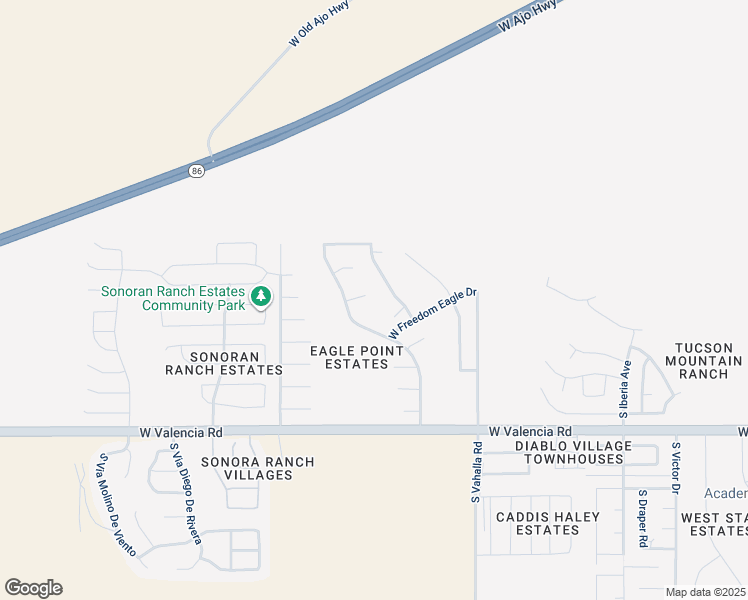 map of restaurants, bars, coffee shops, grocery stores, and more near 8019 West Black Eagle Court in Tucson