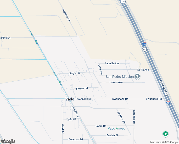 map of restaurants, bars, coffee shops, grocery stores, and more near 16 Thorn Way in Mesquite