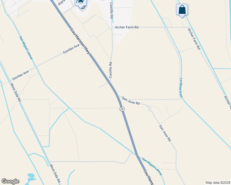 map of restaurants, bars, coffee shops, grocery stores, and more near New Mexico 28 in La Mesa