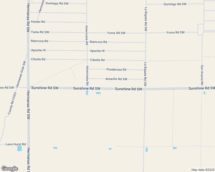 map of restaurants, bars, coffee shops, grocery stores, and more near 3001-3399 Sunshine Road Southwest in Deming