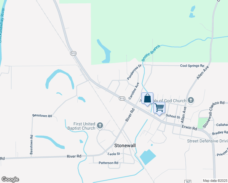 map of restaurants, bars, coffee shops, grocery stores, and more near 122-140 Alice Avenue in Stonewall