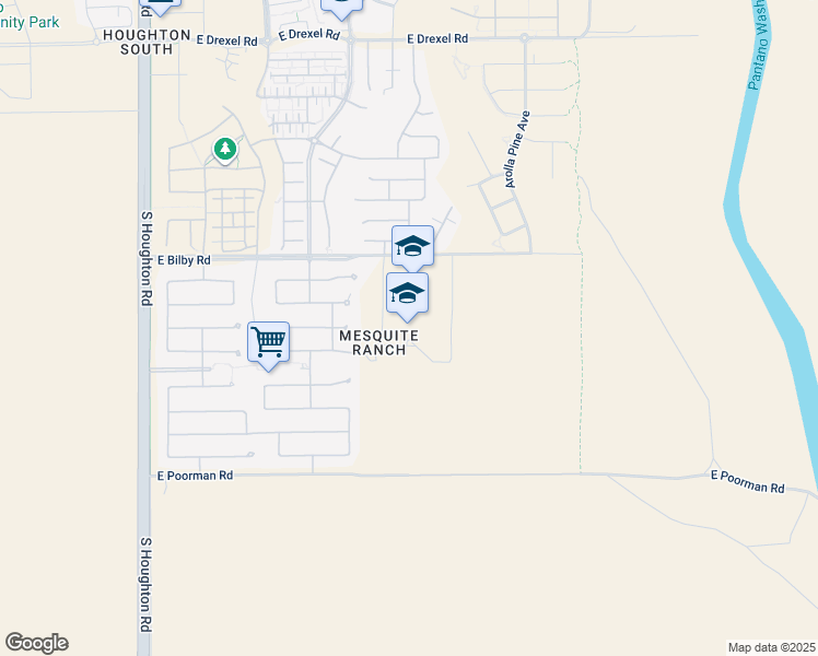 map of restaurants, bars, coffee shops, grocery stores, and more near 10770 East Bilby Road in Tucson