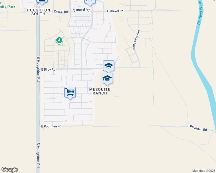 map of restaurants, bars, coffee shops, grocery stores, and more near 10770 East Bilby Road in Tucson